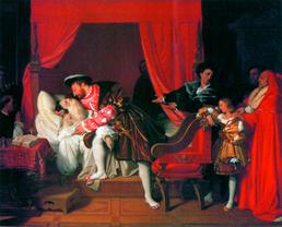 Ж. о. Энгр. Франциск I у постели умирающего Леонардо. 1818